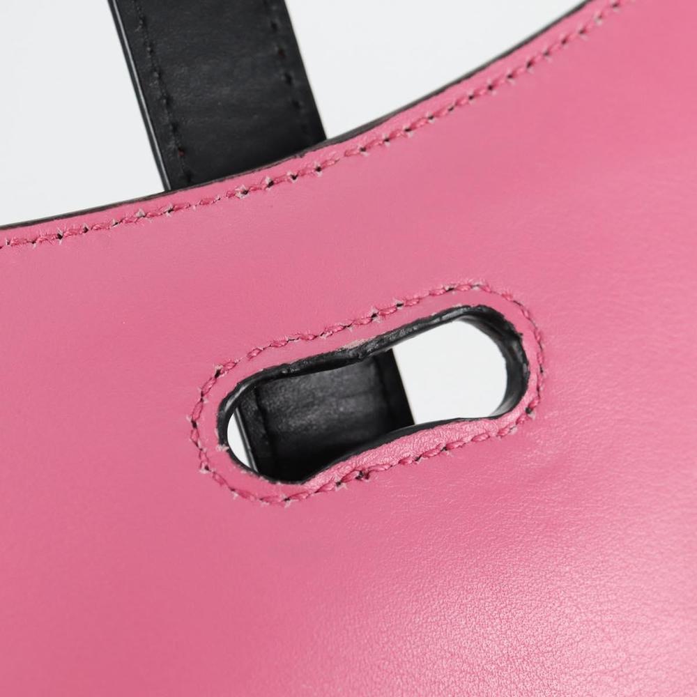 PRADA Bell Hand Bag Leather 2way Pink Gold Auth 141818M - Picture 10 of 16